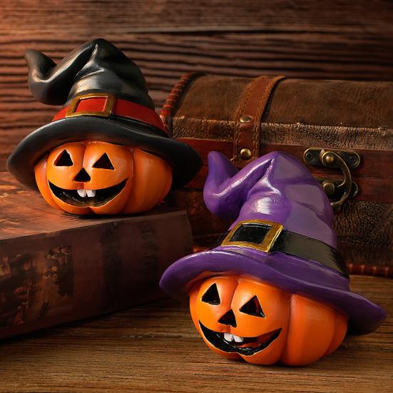 В помещении На улице Хэллоуин Тыква Украшение Дизайн Шляпы Ведьмы Ретро Милая Фигурка Тыквы Настольное Фестивальное Украшение