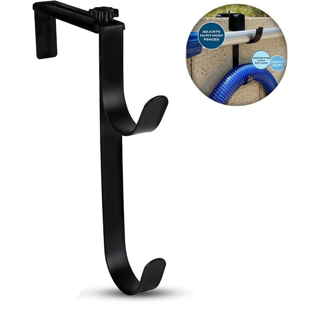 2Pcs Heavy Duty Pool Pole Hanger Iron Pool Brush Hanger Swimming Pool Pole Hooks Poolside Storage