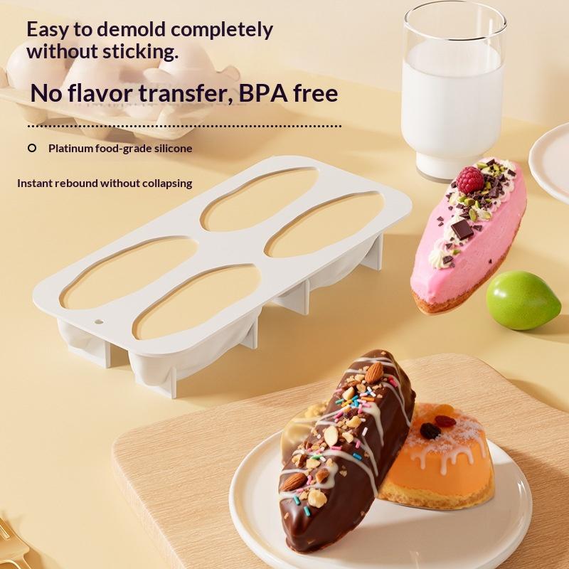 New 4-Cell Pistachios Silicone Mold DIY Mousse Chocolate Cake Mould Party Dessert Baking Tools Food Grade Kitchen Bakeware