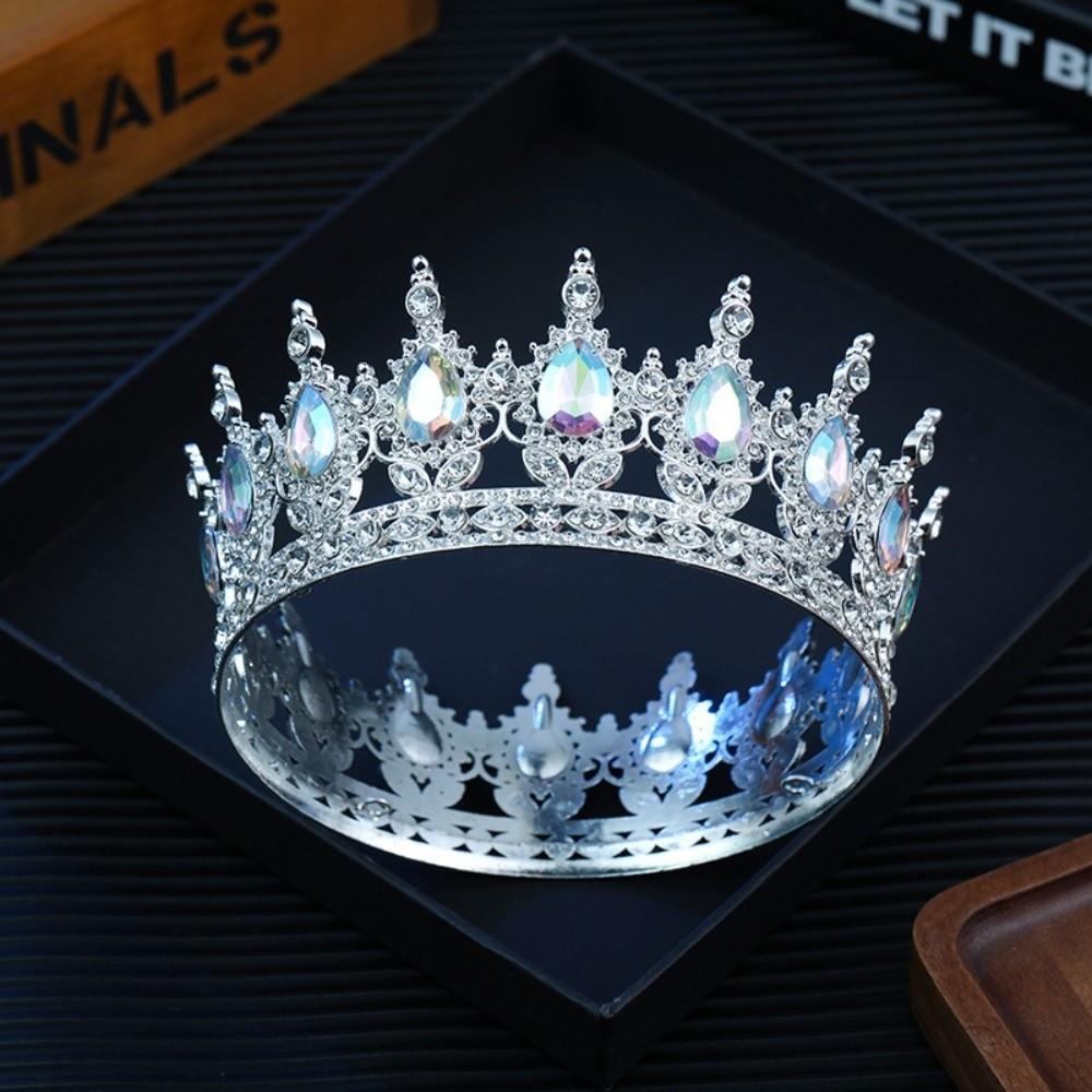 Elegant Bridal Tiara Vintage Crystal Headpieces King Rhinestone Wedding Crown Special Event