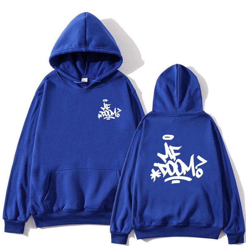 Рэппер MF Doom Madvillain The Masked Man Толстовка Harajuku Двусторонняя толстовка Мужчины Женщины Унисекс Хип-хоп Негабаритная Толстовка Уличная одежда