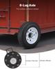 Shipping Container Wheels 8-Lug Wheels Kit, Heavy Duty Shipping Container Axle with Ratchet Tie Down-Moves 6 m-12 m, Secure Transport for Dock,