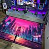 3D Cyberpunk Carpet Large Area Esports Room Bedroom Floor Mat Home Decor Living Room Coffee Table Crystal Velvet Carpet