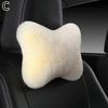 Зимняя подушка для шеи на автомобильное сиденье, плюшевая подушка для подголовника автомобиля, плюшевая подушка для тепла и комфорта, универсальная подушка для поясницы, аксессуары для поддержки