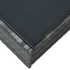 Grey Sun Lounger 200.5 x 70 x 75 cm Poly Rattan