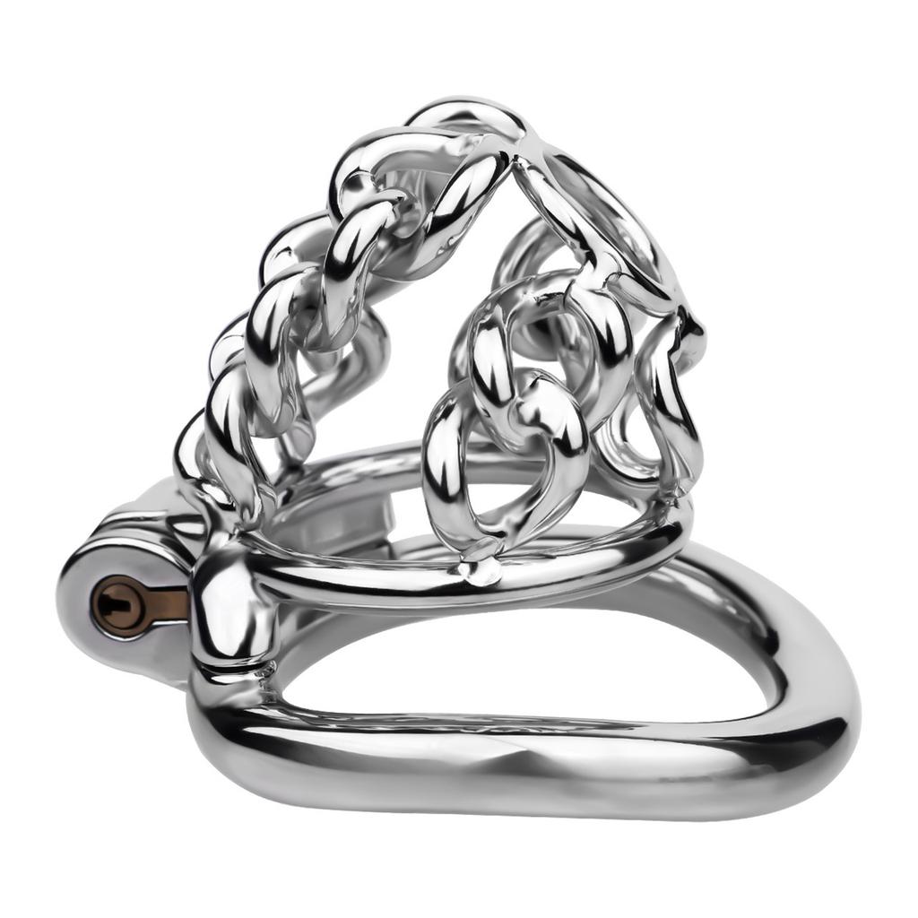 Замок целомудрия из нержавеющей стали, металлический замок целомудрия, клетка для пениса, целомудрие, гей-секс-игрушки, кольцо для члена, уретральное целомудрие, БДСМ