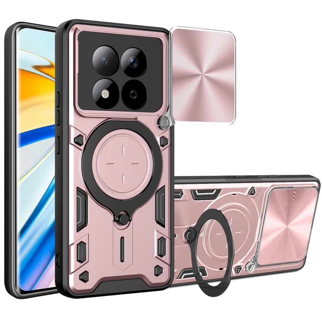 For Xiaomi Redmi Note 15 Pro 5G (Global) Case TPU + PC Phone Cover with Kickstand , Slide Lens Window