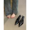 French Small Fragrant Temperament Pointed Empty Sandals Women's Spring and Summer Work Commuting High Heels Women's Stiletto