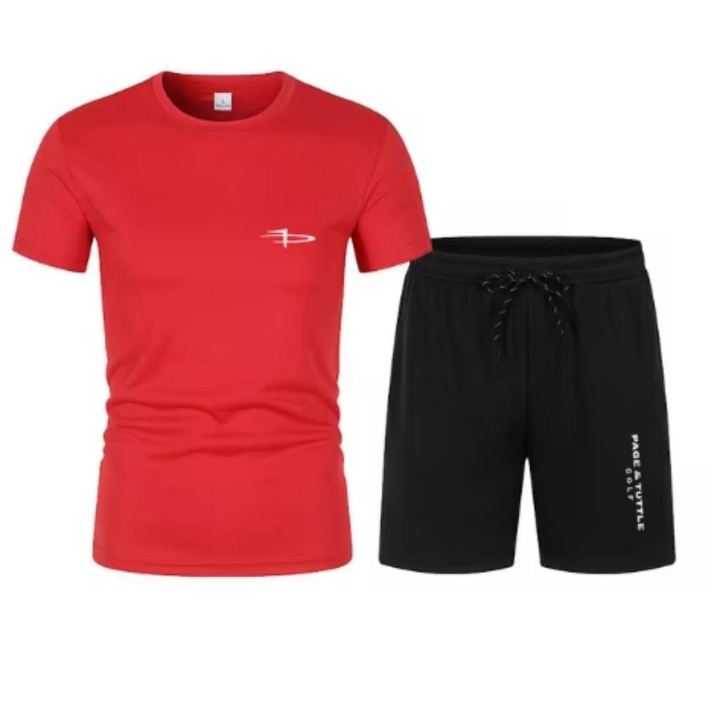 2025 Новый летний комплект спортивной одежды с коротким рукавом класса люкс для футбола, мужской модный повседневный комплект из двух предметов: футболка + шорты