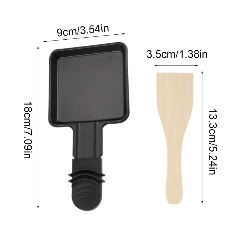 Набор для приготовления сыра, раклета, раклета из углеродистой стали с антипригарным покрытием и лопаткой, подходит для ресторанов, уличных и домашних кухонь.