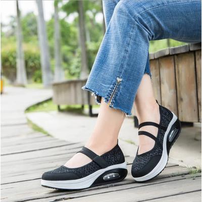 Женские туфли True Air Cushion на плоской платформе, женские, дышащие, сетчатые, повседневные, удобные, мягкие, лоферы, женские кроссовки Zapatos Mujer