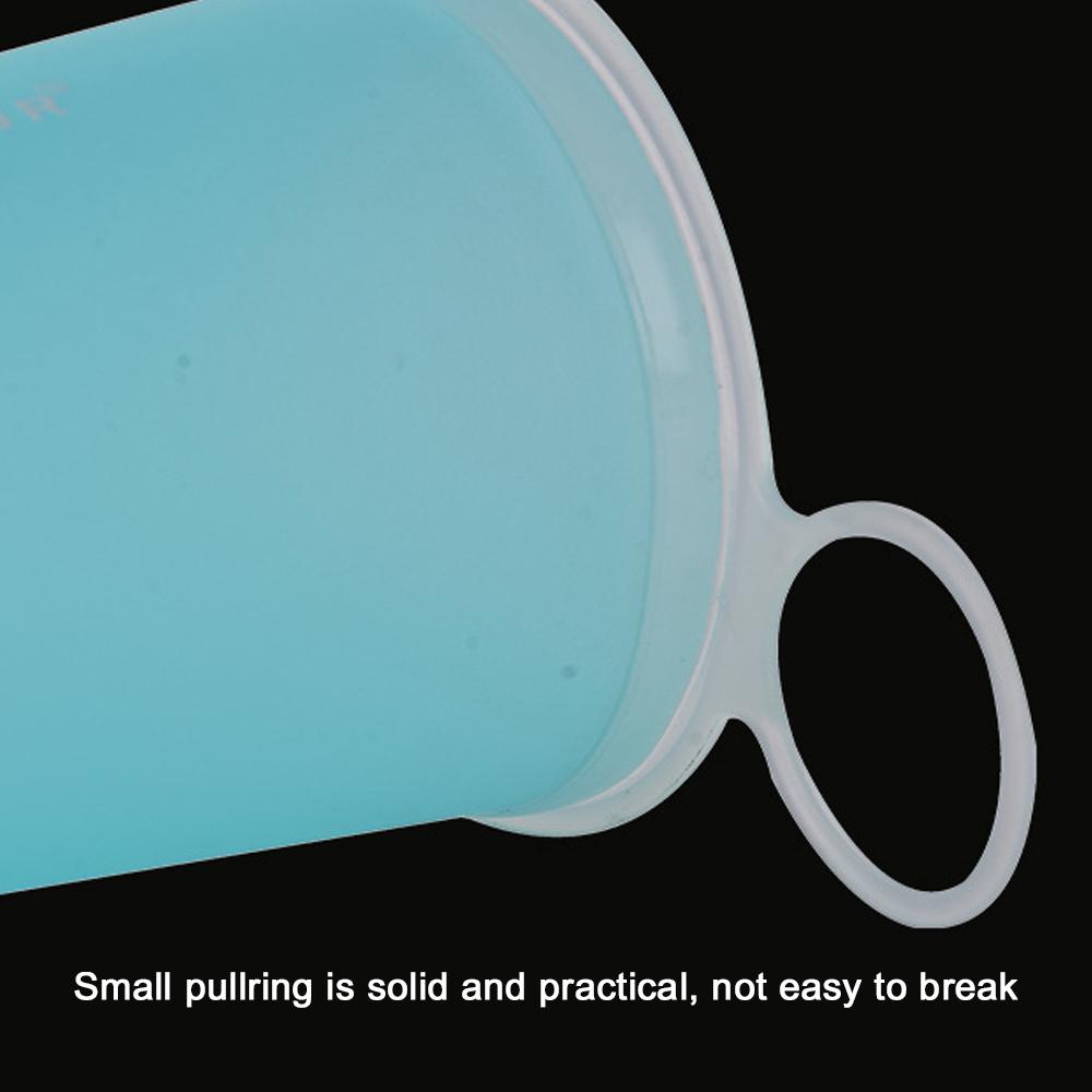 TPU Soft Cups Collapsible Sports Water Bottle Outdoor Foldable Water Cup Running Cycle Hiking Flexible Water Bag TPU Soft Cups