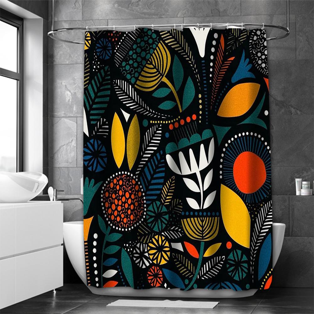 Тропическая Растение Занавеска для Ванной Комнаты Водонепроницаемая Занавеска для Душа с 12 Крючками Домашний Декор Бесплатная Доставка
