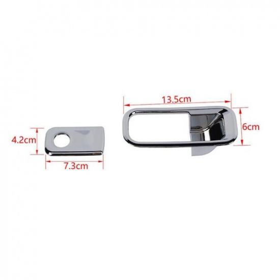 For - Ford F150 F-150 ABS Chrome Co-pilot Storage Box Handle Cover Trim