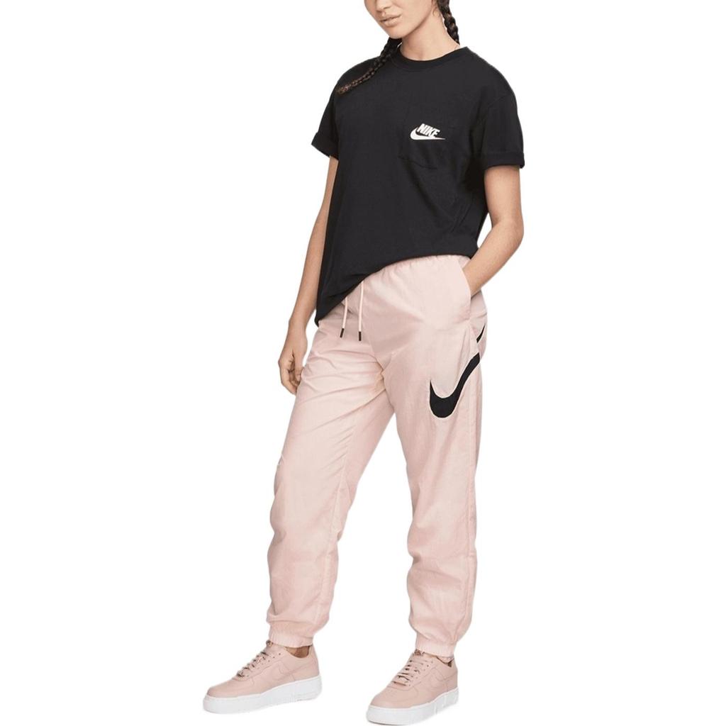 Nike Однотонные джоггеры с логотипом и завязками на шнурке, женские брюки, розовые DM6183-610