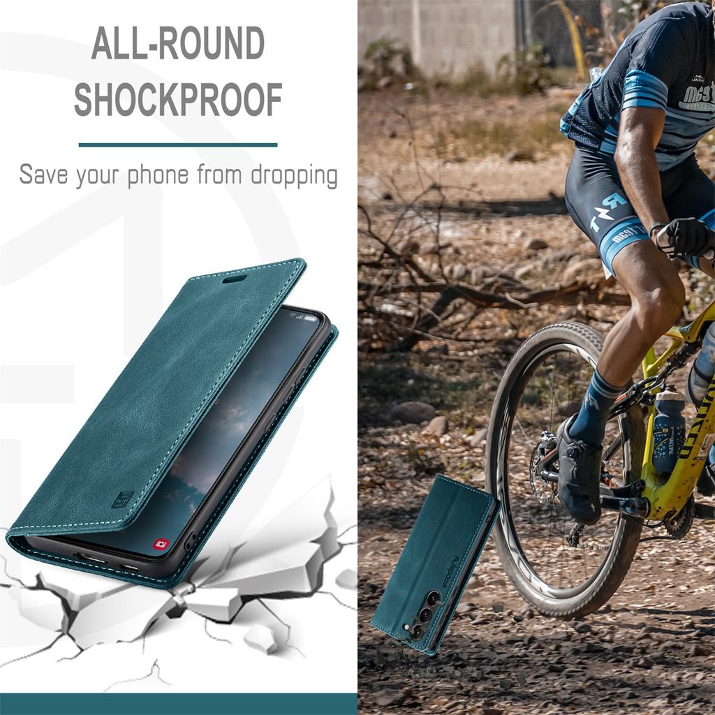 Premium Vintage Leather Wallet Case for Samsung Galaxy S25 - Flip Cover with Card Slots, Shockproof Retro Style (4 Colors)