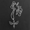 Men Punk Rock Angel Pendant Choker Necklace Women Jewelry Hip Hop Vintage Stainless Steel Metal Color Baby Cupid Necklace S408
