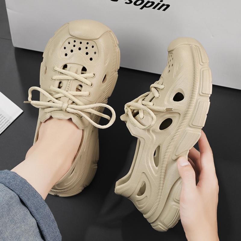 Мужская модная повседневная обувь, летние сандалии, мужская и женская спортивная обувь с перекрестными шнурками, нескользящие тапочки, мужские сандалии для улицы