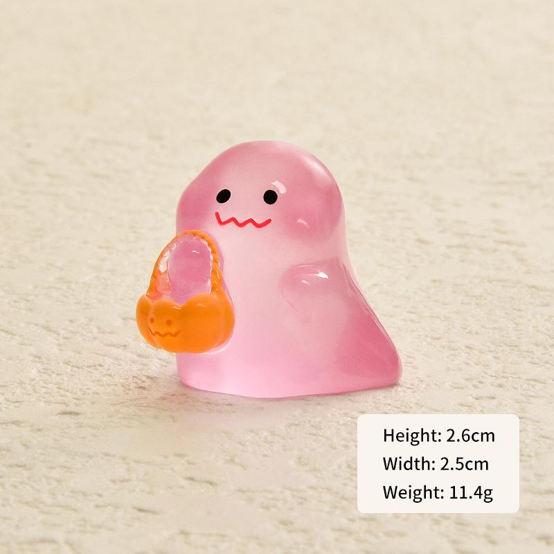 Мини светящийся Хэллоуин Призрак Украшение Мультфильм Кукла Микро Пейзаж Кукольный Дом Модель Автомобиля Интерьер Домашнего Рабочего Стола Украшение