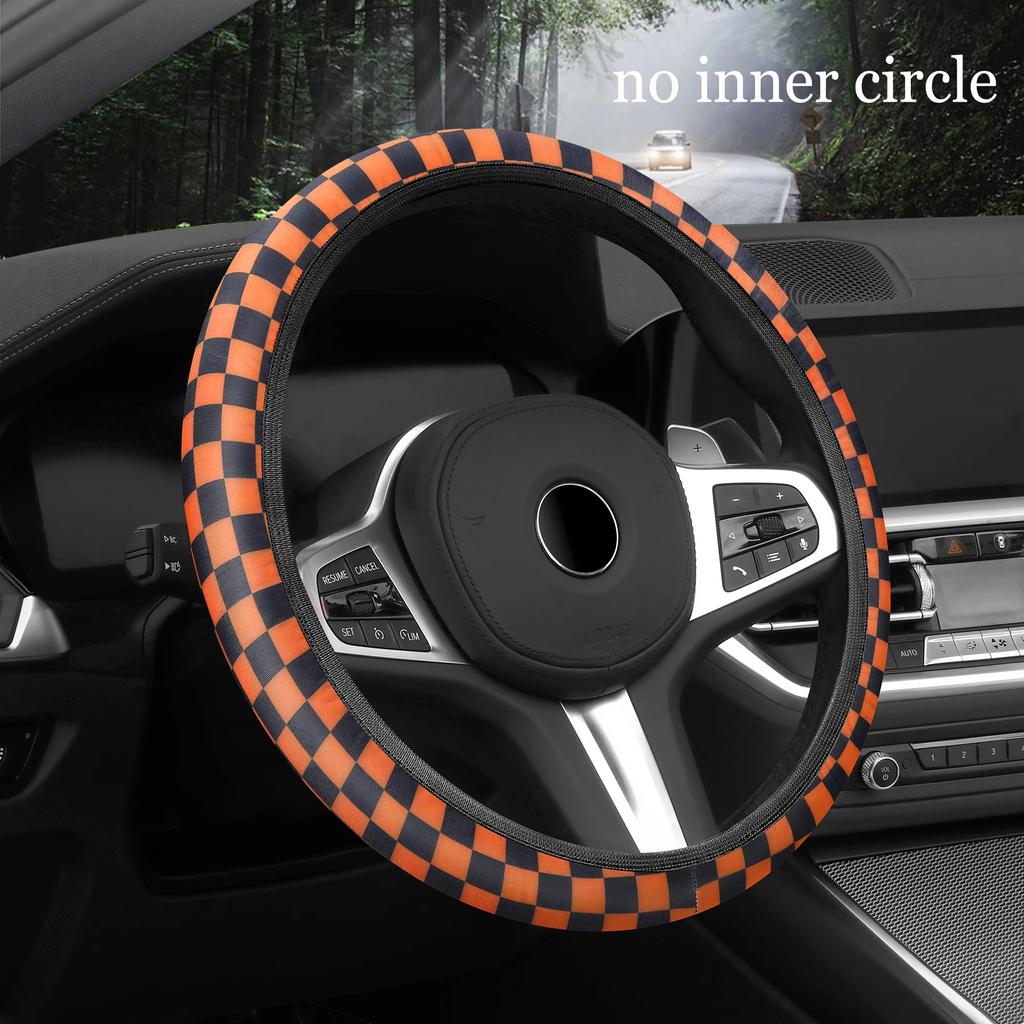 Чехол на руль автомобиля, продвинутый, модный, решетчатый, без внутреннего кольца, дышащий, нескользящий, универсальный