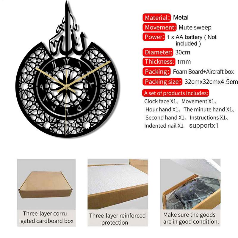 Настенные часы Современные металлические настенные часы Декор Бесшумные Рустикальные Стильные Бытовой Орнамент Для Холла Спальни Фермерского Дома Школ