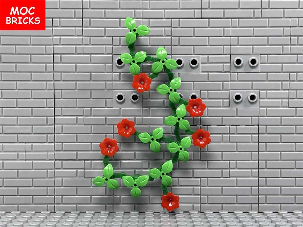 Конструктор MOC Цветок Ипомея Кусты Лиана Сделай сам Стена Дом Растение Сад Город Декор Собранные Частицы Фигурки Детские Игрушки