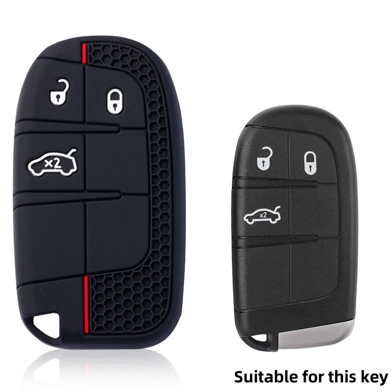 Силиконовый чехол-держатель для автомобильного ключа для Fiat Dodge Ram Charger Journey Durango Jeep Grand Cherokee Chrysler Бесключевой брелок