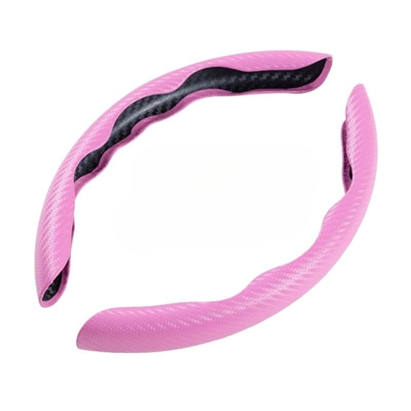 2 шт. Круглая накладка на руль из углеродного волокна, Нескользящий протектор руля, Защита от пыли, Моющаяся, Аксессуары для интерьера автомобиля