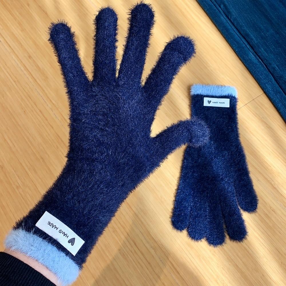 Windproof Winter Warm Gloves Thermal Thick Touch Screen Gloves Full Finger Gloves For Students