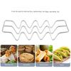 Stainless Steel Taco Holder Stand W Shape for Burritos Pancakes Hot Dogs Sandwiches Multi Functional Tableware Accessory
