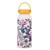 2025 New Model 1L Large Capacity Thermos Cup with Wide Mouth, Portable Handle, Sports Water Bottle, Outdoor Printed Water Cup for Women