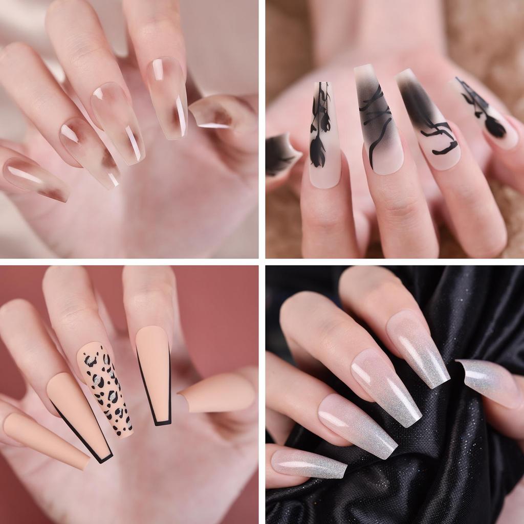 kads 24 шт. переносные накладные ногти с полным покрытием, накладные ногти с клеем, съемный французский дизайн ногтей