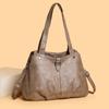 Women's Large Capacity Shoulder Bag Soft Leather Tote Bag Mother Bag