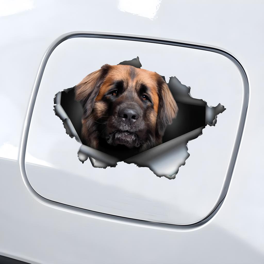 Leonberger Car Stickers, Waterproof Pvc Animal Decals With 3D Effect, Block Scratches and Increase Fun Auto Parts