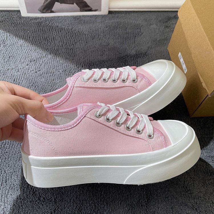 Женская парусиновая обувь, летние классические новые однотонные туфли с аэрирующими пластинами, модные повседневные белые туфли