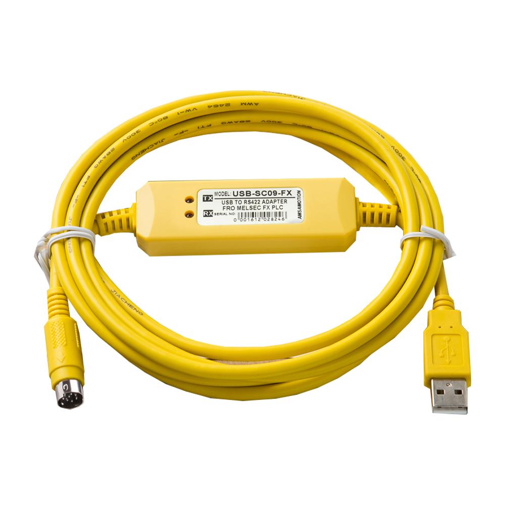 Программируемый кабель USB-SC09-FX для ПЛК серии Mitsubishi MELSEC FX, USB-адаптер RS422, линия загрузки данных