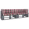 Day and Night - Day and Night 2-seater Pallet Sofa with Gray Cushions Impregnated Pine Wood