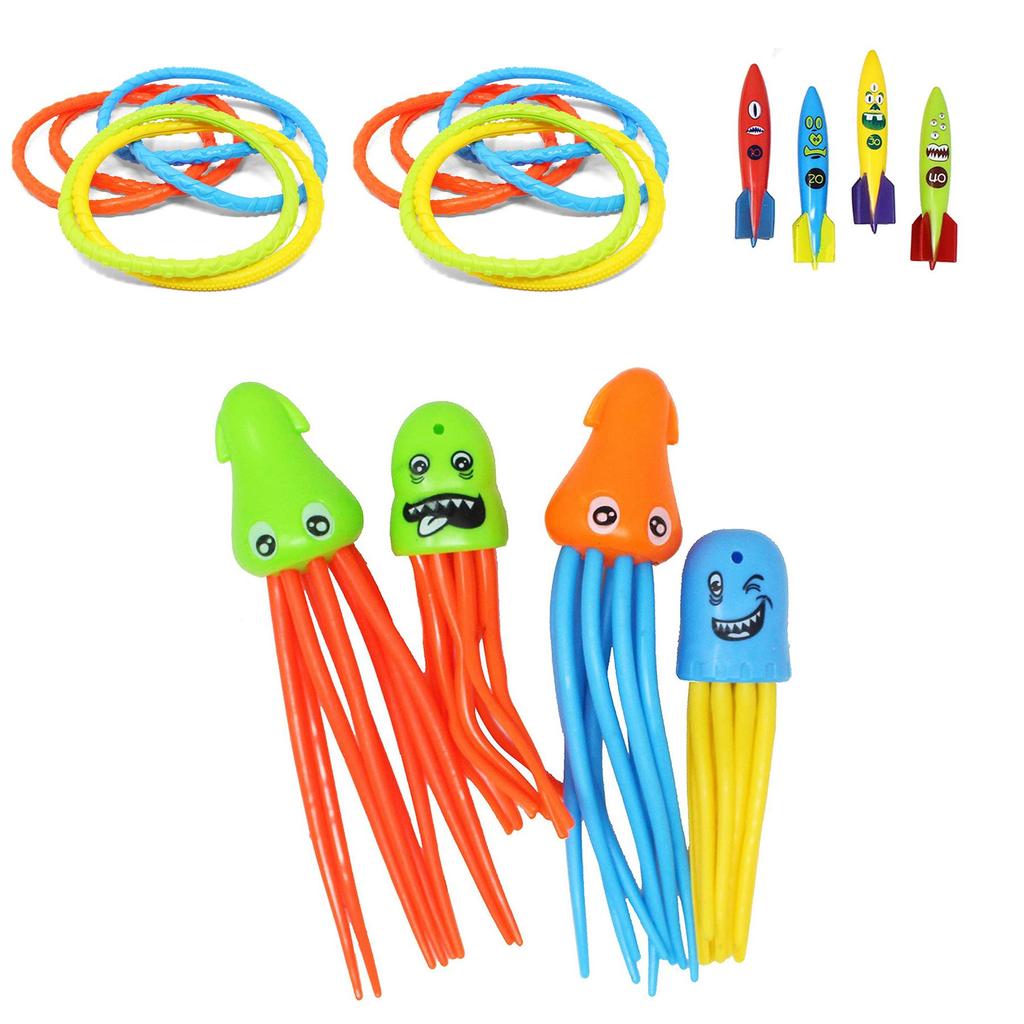 Exciting Underwater Dive Toys For Kids Featuring Colorful Rings And Torpedoes For Pool Play