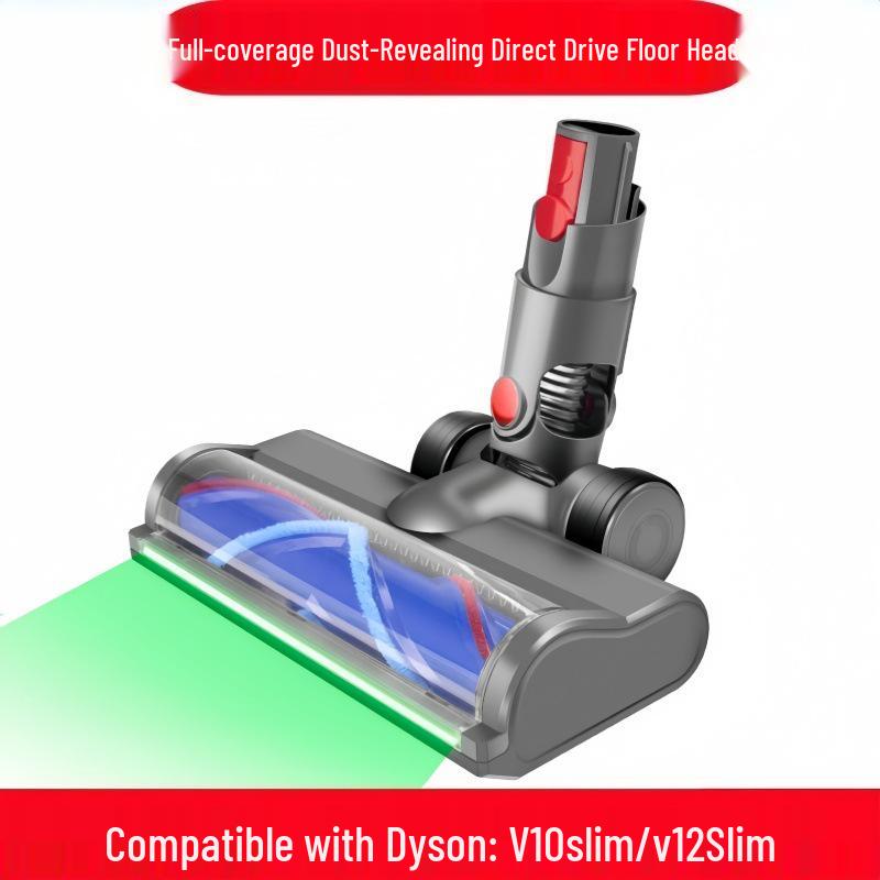 Электрическая напольная насадка Dyson-совместимая, зеленая, с подсветкой для обнаружения пыли, для V6-V11, V15
