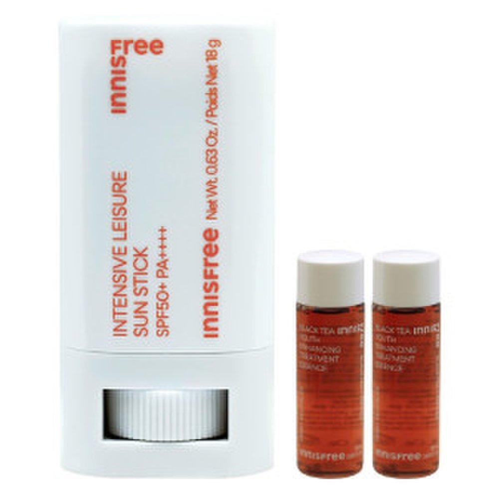 Innisfree Солнцезащитная палочка Intensive Leisure + (Бесплатное лечение черным чаем 25 мл x 2)