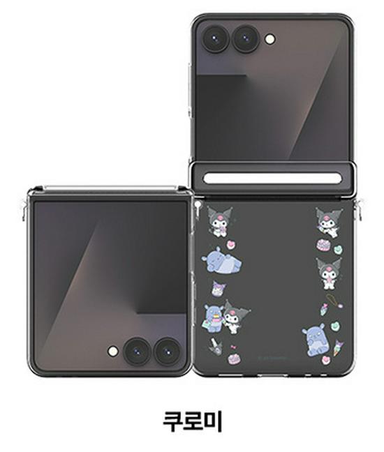 Корейский прозрачный чехол Hello Kitty & Friends для Samsung Z Flip 7