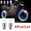 4 шт. колпачки для автомобильных колес, автомобильные украшения, автомобильные фонари для колесных дисков, светодиодные декоративные фонари для велосипедов, закрытые клапаны для шин, автомобильные аксессуары