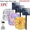 12 м светодиодная солнечная гирлянда для сада, 100 светодиодов, водонепроницаемая лампа для декора рождественской вечеринки