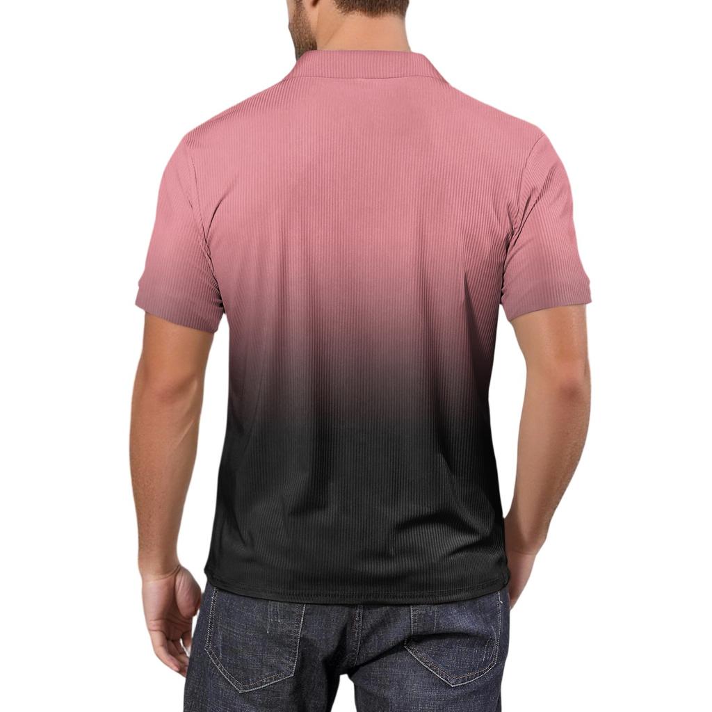 Мужская модная футболка для гольфа с коротким рукавом и V-образным вырезом