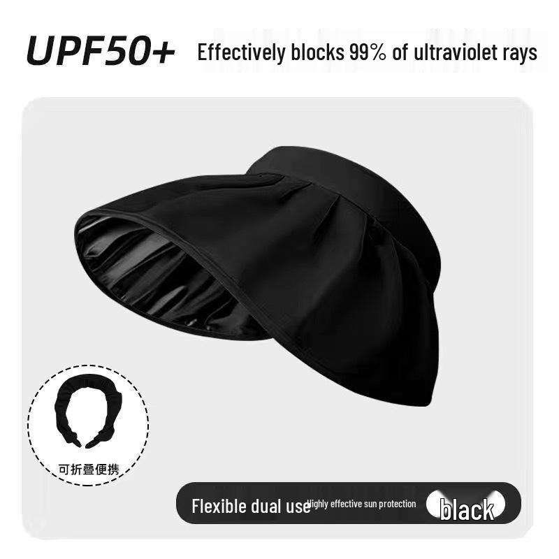 Женская велосипедная шляпа от солнца с УФ-защитой, закрывающая лицо, и модным дизайном с открытым верхом