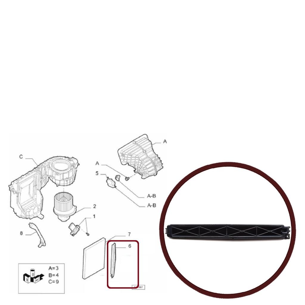 BSP1113 Air Pollen Filter Cover LHD 6808620 55702400 for Opel Vauxhall Corsa D Adam Fiat Linea Punto Alfa Romeo Evo MiTo