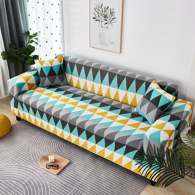 1/2/3/4-местные Чехлы L-образной формы в скандинавском стиле, эластичные чехлы для диванов с простой геометрией для гостиной, офиса, кабинета, дивана