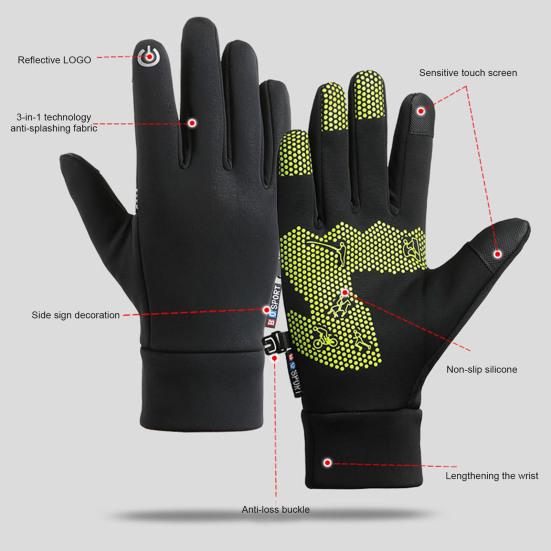 Зимние термоперчатки для мужчин и женщин, ветрозащитные, теплые флисовые перчатки для сенсорного экрана, для холодной погоды, езды на работу, катания на лыжах