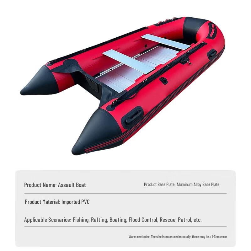 Heavy-Duty Inflatable Fishing & Rescue Boat with Aluminum Floor