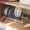 Sturdy Stainless Steel Pot Lid Storage Rack Expandable Storage Rack  Countertop Storage